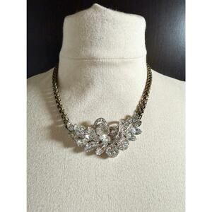 Eisenberg Austrian Crystal Statement Choker Necklace 3” Pendant